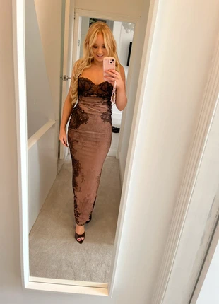 Murci Lucille corset maxi dress brown size 6, brand: Murci, condition: Very good, size: XS / 6, £45.00, £47.95 includes Buyer Protection