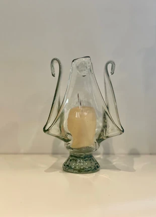 Beau bougeoir en verre vintage style art déco , brand: Vintage, condition: Very good, €10.00, €11.20 includes Buyer Protection Pro