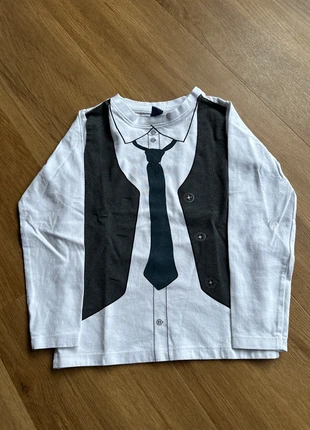 Langarmshirt Schlips, marque: DopoDopo, état: Très bon état, taille: 5 ans / 110 cm, 2,50 €, 3,33 € Protection acheteurs incluse