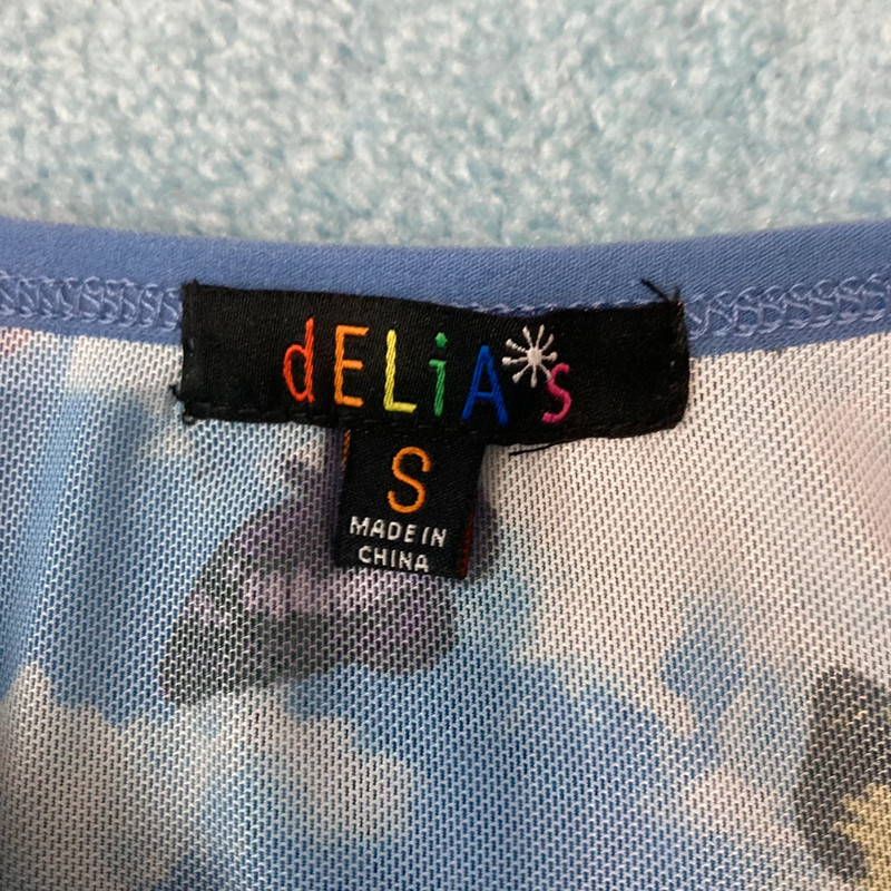 NWOT Delia's y2k Butterfly Dragon Mesh Top 5