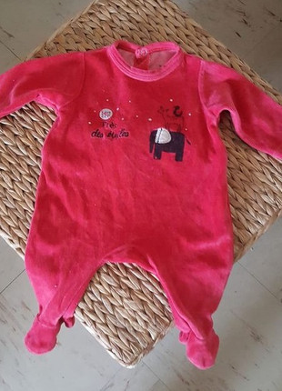 Pyjama Sucre d'Orge rouge  T. 1 mois 