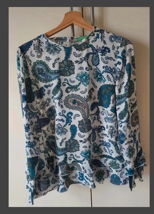Blusa leggera paisley Benetton, marca: United Colors of Benetton, estado: Nuevo con etiquetas, tamaño: S / 36 / 8, 20,00 €, 21,70 € Protección al comprador incluida