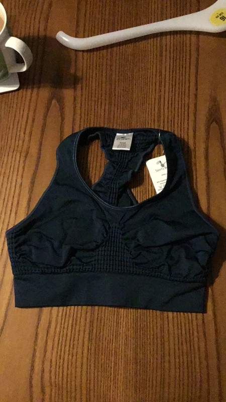 Crane sports bra S dark green new with tags
