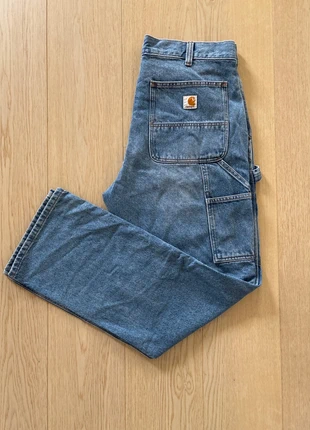 Jean Carhartt Carpenter Double Knee Loose Fit Bleu Vintage | Taille 32x32, merk: Carhartt, staat: Nieuw zonder prijskaartje, maat: W32 | FR 42, € 49,00, € 52,15 inclusief Kopersbescherming