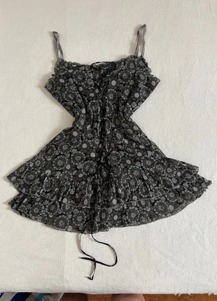 Top en mesh à volants avec laçage - gothique y2k, brand: Top Vintage, condition: Very good, size: XL / 42 / 14, €15.00, €16.45 includes Buyer Protection Pro