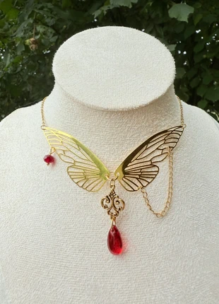 necklace fairycore red and golden 🌹, brand: lux fairy, condition: Very good, €32.60, €34.93 includes Buyer Protection Pro