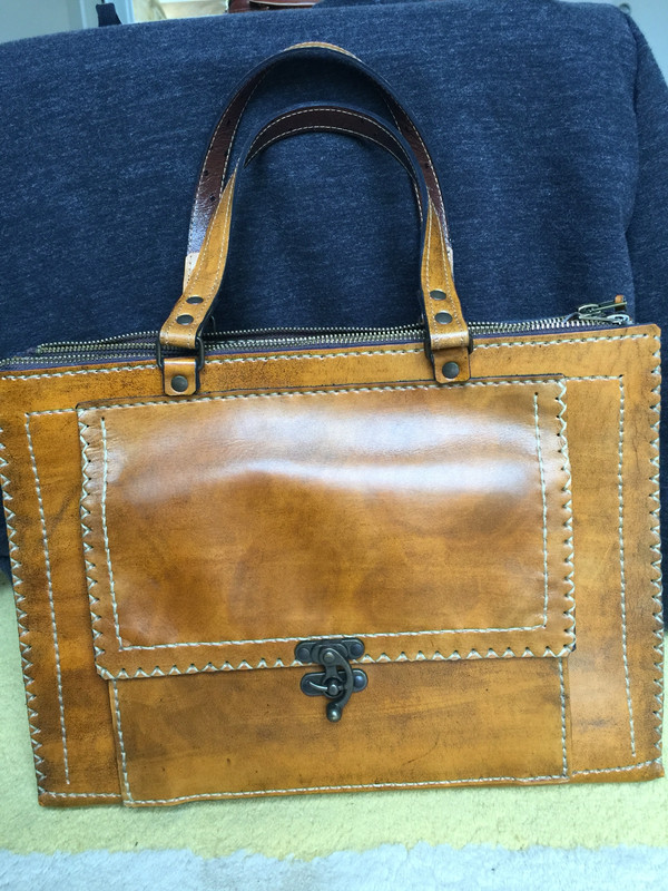 Sac a main top cuir fait main