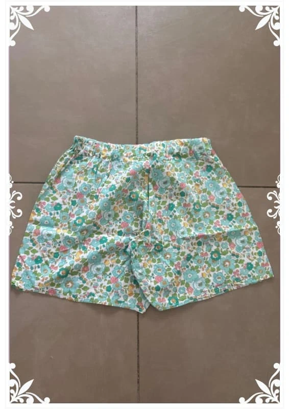 🌞 Pyjama fille 12 ans – Haut brodé jaune Kiabi & short liberty fait main 🌸 - photo numéro 10