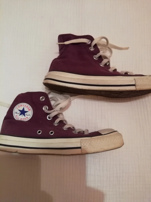 Baskets "Converse" montantes violettes 1