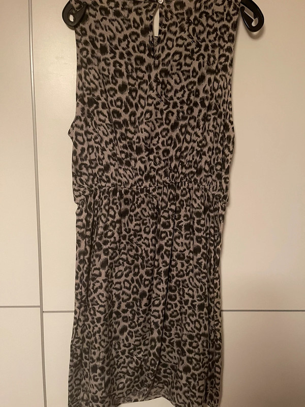 Grau schwarzes Leoparden Sommerkleid Gr XXL 3