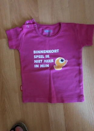 T-shirt aankondiging 2de kindje, staat: Heel goed, maat: 18-24 maanden / 86 cm, € 4,00, € 4,90 inclusief Kopersbescherming