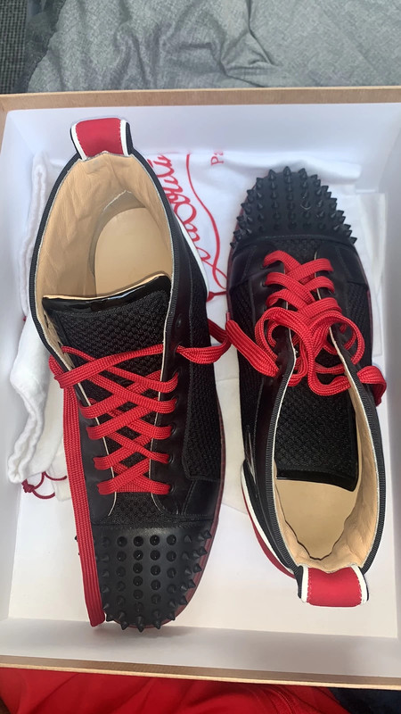 Christian louboutin shoes spikes flat