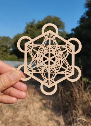 Décoration En Bois Cube de Metatron Symbole Géométrie Sacrée Autel Spirituel, marca: Spirituel, estado: Muito bom, €11.50, €12.78 inclui Proteção do Comprador Pro