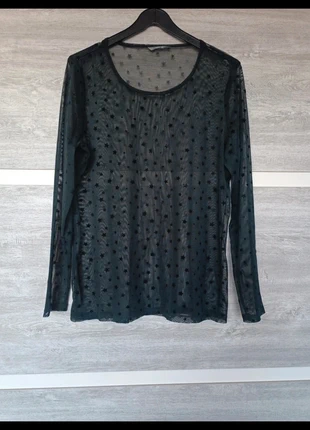 Semi transparante zwarte longsleeve blouse sterren - Blouse - Long sleeve - Haut - Hema - Maat XL 42, marque: Hema, état: Bon état, taille: XL / 42 / 14, 4,99 €, 5,94 € Protection acheteurs incluse