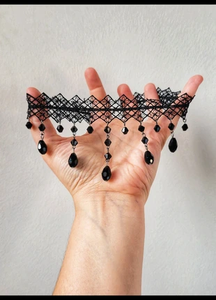 Collier en dentelle noire – Élégant, mystérieux - parfait pour un look affirmé, marke: Unique, zustand: Sehr gut, 6,90 €, 7,95 € beinhaltet Vinted-Käuferschutz Pro