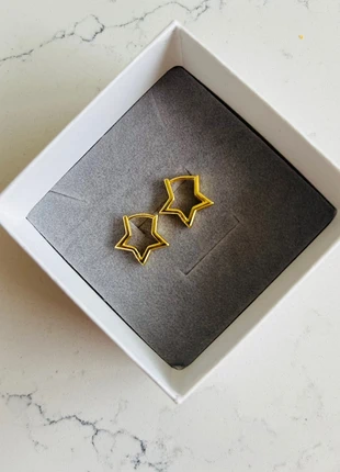 12mm Stainless steel statement dainty everyday must have gold star hoops earrings, brand: Star, condition: Very good, £5.99, £6.99 includes Buyer Protection Pro