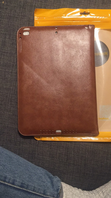 Pochette d’iPad cuir brun 3