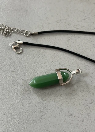 Collier perle verte aventurine avec cordon, condition: Very good, €1.00, €1.75 includes Buyer Protection