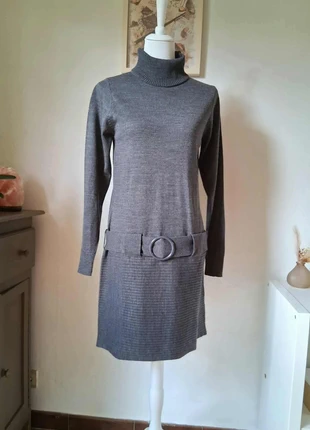 Robe pull col roulé & ceinturée gris anthracite – Taille 38/40, marca: Blancheporte, estado: Muito bom, tamanho: M / 38 / 10, €11.90, €13.20 inclui Proteção do Comprador