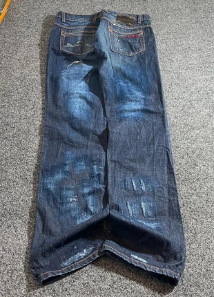 Jeans Max&Co ruined effect rave style washed effect baggy fit vintage blue navy, merk: Japan Style, staat: Heel goed, maat: S / 36 / 8, € 34,99, € 37,44 inclusief Kopersbescherming