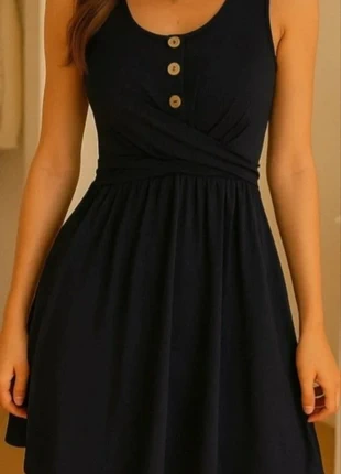 Robe bleue marine avec des boutons taille S neuve, état: Neuf sans étiquette, taille: S / 36 / 8, 17,00 €, 18,55 € Protection acheteurs incluse