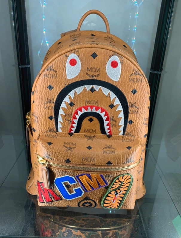 Mcm x discount bape backpack