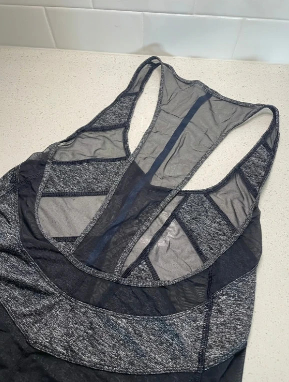 Tank Top  Black and grey color with blue trim, believe size 4 2