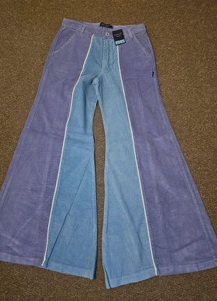 Spase Denim Vintage Deadstock Two-Tone Corduroy Flare Trousers Size W32 L33 Purple And Blue, brand: Spase Denim, condition: New with tags, size: XL / 14, £25.99, £27.99 includes Buyer Protection