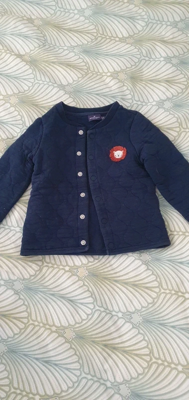 Gilet molletonné bleu marine 36 mois