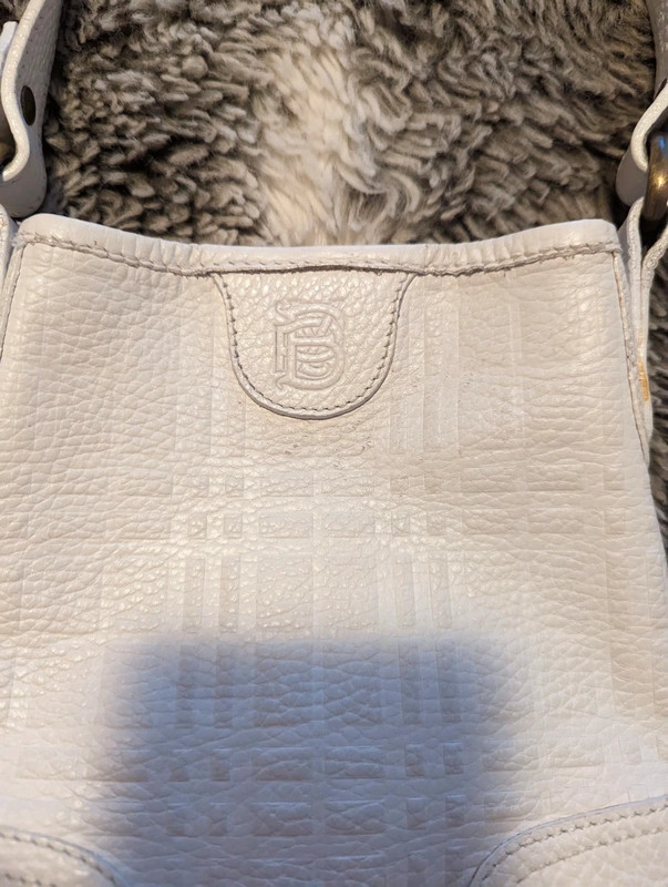 White leather Burberry handbag