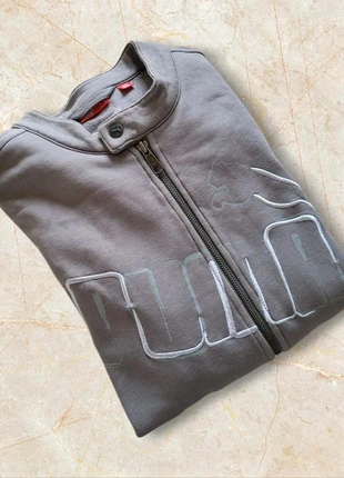 Puma veste zippée grise M homme – coton majoritaire – logo brodé, brand: Puma, condition: Good, size: M, €17.90, €19.50 includes Buyer Protection