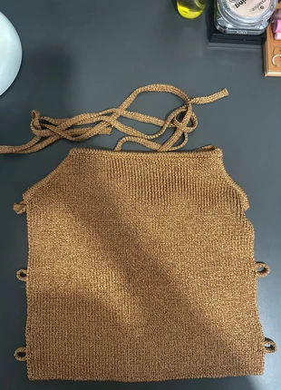 Top beige shimmer – Festa/Party- Mangi, marca: Mango, estado: Novo sem etiquetas, tamanho: XS / 34 / 6, €5.00, €5.95 inclui Proteção do Comprador