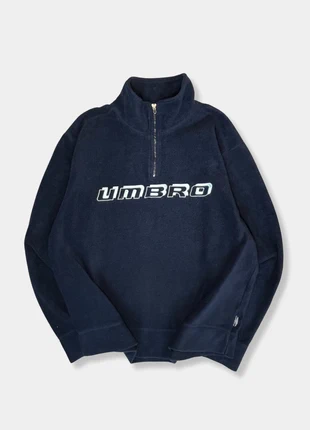 Sweat Hoodie polaire Fleece Umbro vintage 1/4 zip, couleur bleu marine, logo brodé taille XL, brand: Umbro, condizioni: Ottime, taglia: XL, €25.00, €26.95 include la Protezione acquisti Pro