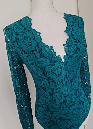 Body Elegante in Pizzo Floreale - Gothic chic - Verde Petrolio, marque: Gotha Love, état: Très bon état, taille: M / 38 / 10, 15,00 €, 16,45 € Protection acheteurs incluse