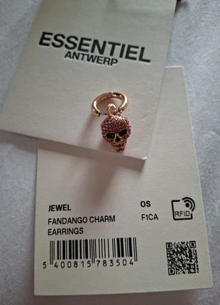 Boucle d'oreille strass tête de mort calavera, marque: Essentiel Antwerp, état: Neuf avec étiquette, 30,00 €, 32,20 € Protection acheteurs incluse