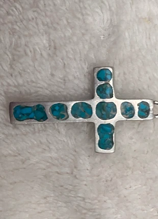 Petite croix argentée et turquoise, marke: croix argentée et turquoise, zustand: Sehr gut, 19,60 €, 21,28 € inklusive Vinted-Käuferschutz