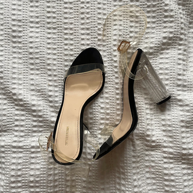 PLT black and clear block heels - Vinted