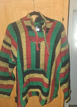 ÖLAND Mexican Poncho Baja Hoodie Hippie Outdoors Men Women Unisex Rasta XL, brand: oland outdoors, condition: New with tags, size: XL / 14, £9.00, £10.15 includes Buyer Protection