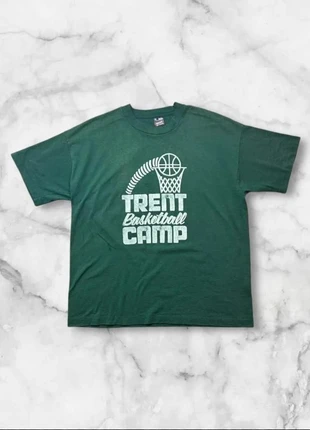 T-shirt vintage “Trent Basketball Camp” vert foncé Made in Usa, brand: Fruit of the Loom, condition: Good, size: XL, €15.00, €16.45 includes Buyer Protection Pro
