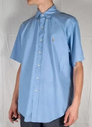 Chemise à manches courtes Ralph Lauren bleu clair uni, brand: Ralph Lauren, condizioni: Ottime, taglia: M, €28.00, €30.10 include la Protezione acquisti Pro