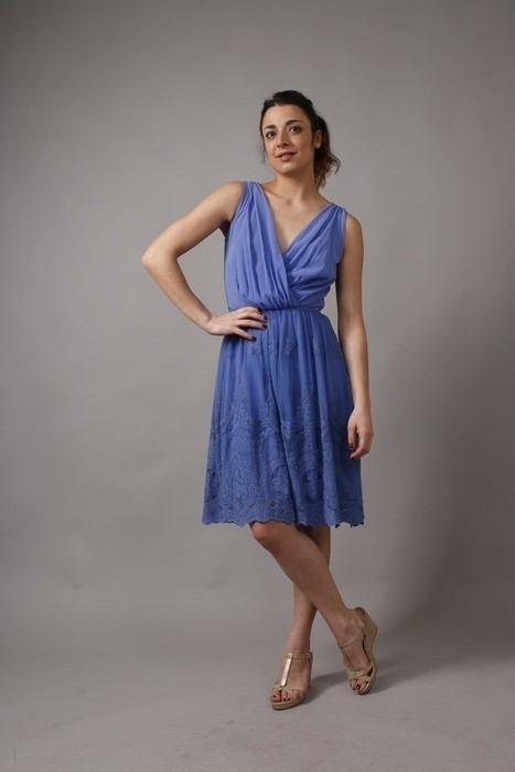 très belle robe bleue romantique sinequanone 1