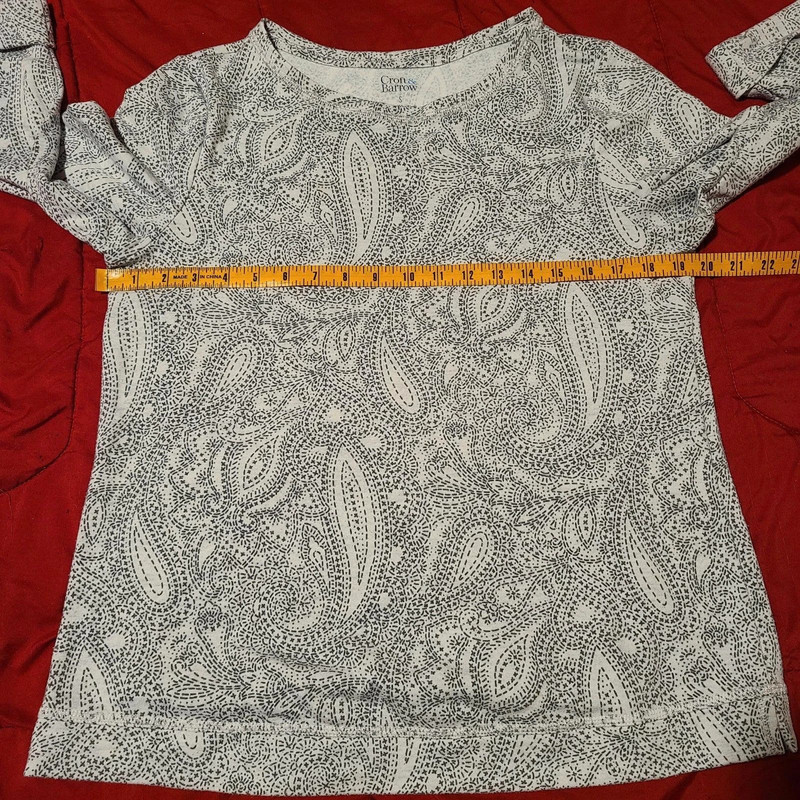 Croft & Barrow Paisley Pattern 3/4 Sleeve Size Small S 4