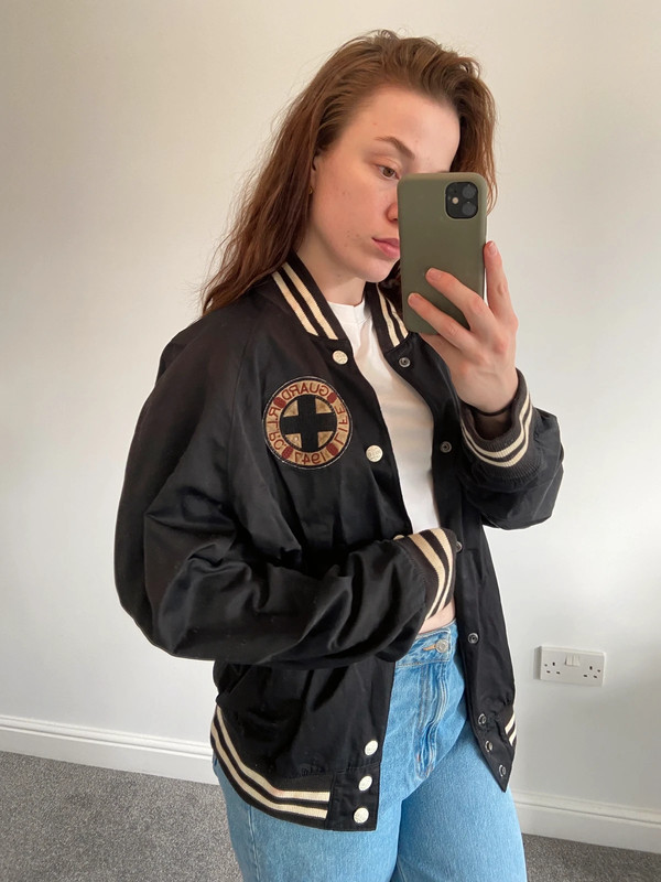 Ralph lauren black bomber jacket online