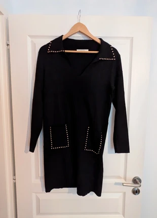 Promod Robe en maille noire à clous dorés taille S, merk: Promod, staat: Nieuw zonder prijskaartje, maat: S / 36 / 8, € 10,00, € 11,20 inclusief Kopersbescherming
