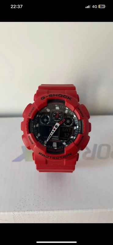 Montre Casio G-shock GA-100B-4A rouge 5