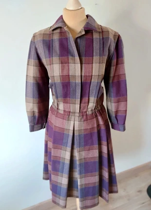 Magnifique robe vintage longue plissée , carreaux – Taille S, années 70, tombé fluide, état: Très bon état, taille: S / 36 / 8, 64,00 €, 67,90 € Protection acheteurs incluse