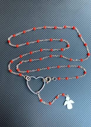 Collana con smaltature rosse e cuore acciaio, marke: Lavorazione Artigiana, zustand: Neu, 9,00 €, 10,15 € inklusive Vinted-Käuferschutz