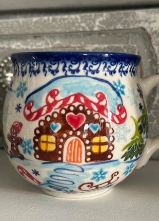 Bolesławiec duży kubek Unikat!, merk: BOLESLAWIEC, staat: Nieuw zonder prijskaartje, € 24,00, € 25,90 inclusief Kopersbescherming