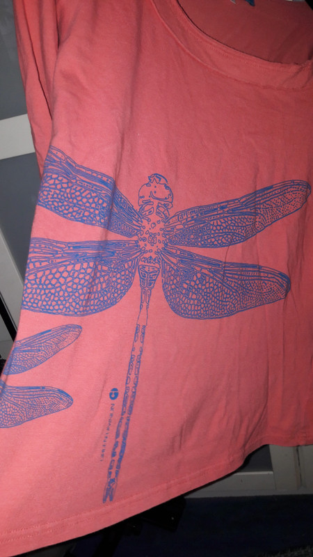 Tee shirt créateur sérigraphie libellule  2
