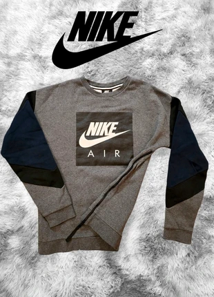 Nike Air Colorblock Sweatshirt Side Zip Grey Black Navy S Streetwear Y2K, marque: Nike, état: Très bon état, taille: S, 15,00 €, 16,45 € Protection acheteurs incluse
